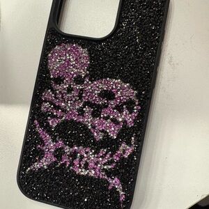 Black and Pink Skull Phone Case